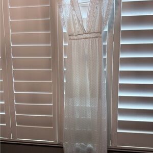 Sheer White Lace Maxi Slip Dress - Women's Intimates